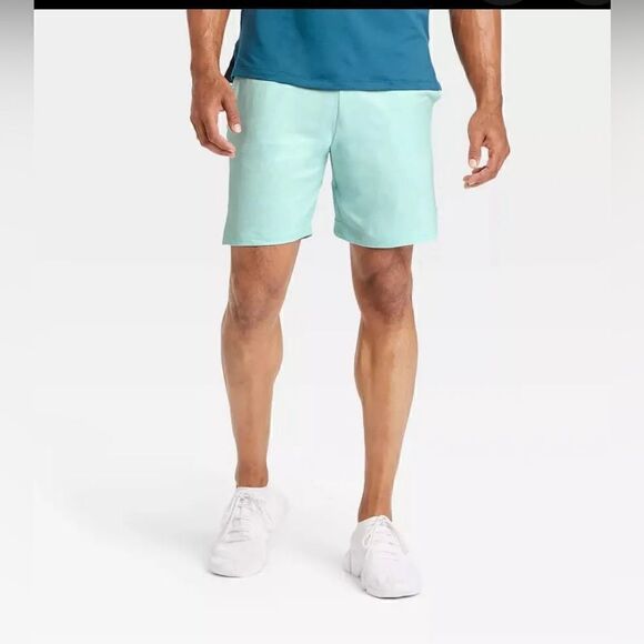 All in Motion Men's Mint 8.5''Athletic Drawstring Performance Mesh Shorts NWT M - Picture 1 of 7